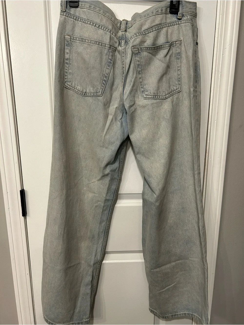 Topshop Pale Blue Straight Leg Jeans